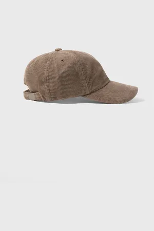 Sunspel Corduroy Cap in Sandstone