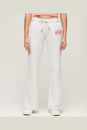 Superdry Ladies Classic Embroidered Neon Vintage Logo Low Rise Flare Joggers, , Size: 14