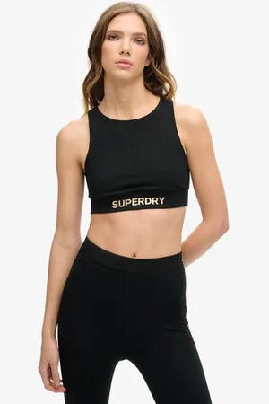 Superdry Ladies Fully lined Sportswear Logo Bra Top, , Size: 8