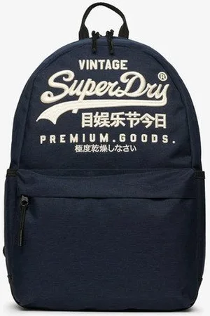 Superdry Ladies Classic Embroidered Heritage Montana Backpack, Blue