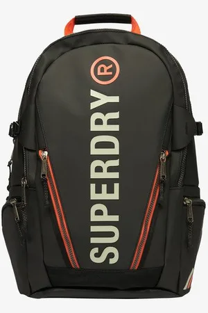 Superdry Ladies Tarp Rucksack, Black and White