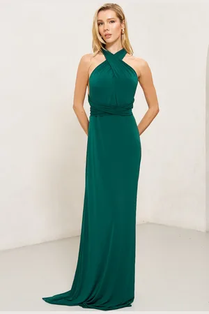 TFNC TFNC Multi Way Forest Maxi Dress