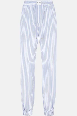 The Attico White and navy blue long pants