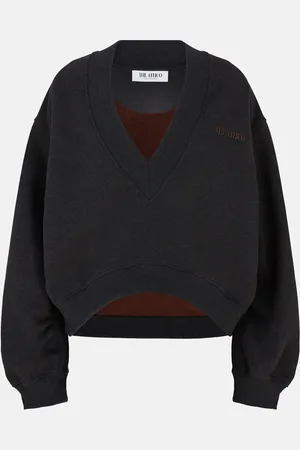 The Attico Black fade and brown sweatshirt