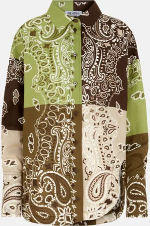 The Attico Multicolor green, brown and beige shirt