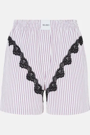 The Attico White and purple short pants