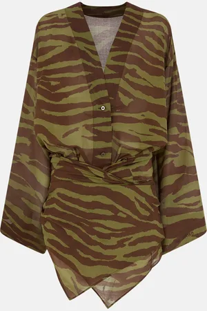 The Attico Dark green and dark brown mini dress