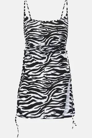 The Attico White and black mini dress