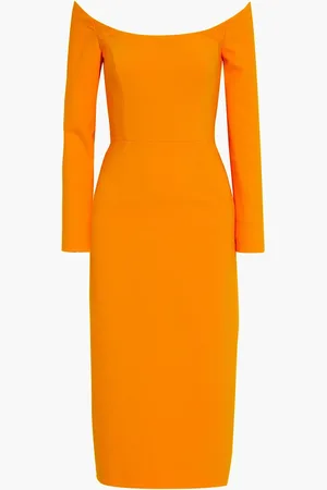 Carolina Herrera Off-the-shoulder crepe midi dress - - US 0