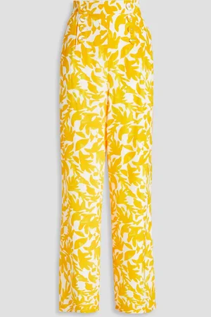 Rebecca Vallance Button-detailed silk wide-leg pants - - UK 6