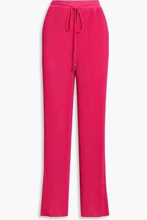 Halston Heritage Sophia pleated crepon wide-leg pants - Pink - US 10