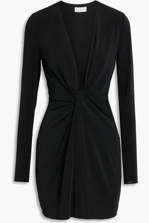 Halston Heritage Jaycee knotted jersey mini dress - - US 12