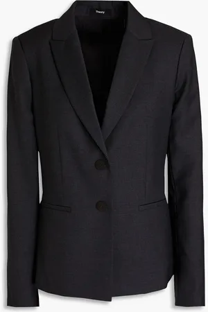 Theory Collarless Crepe Blazer - Farfetch