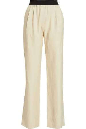 Loulou Studio Takaroa gathered twill straight-leg pants - Neutral - M