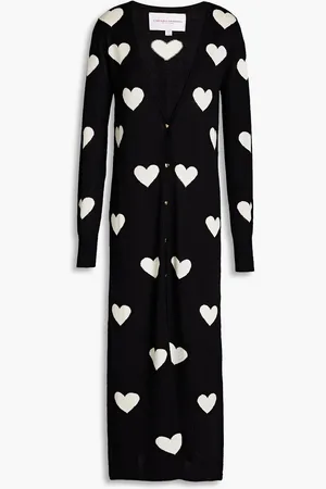 Carolina Herrera Intarsia silk and cashmere-blend cardigan - - M