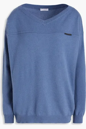 Brunello Cucinelli Bead-embellished cashmere sweater - - S
