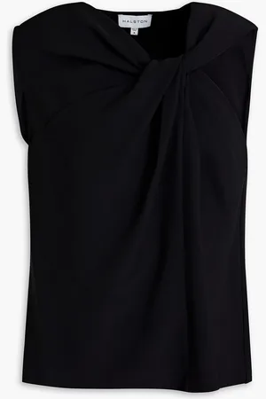 Halston Heritage Valencia twisted crepe top - - US 6