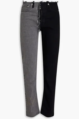 Maison Margiela Slim-fit paneled printed denim jeans - - 31