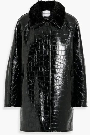 Stand Studio Amira faux croc-effect leather coat - - FR 44