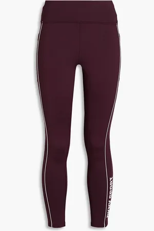DKNY Cropped printed stretch-cotton jersey leggings