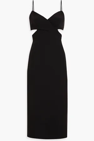 Halston Heritage Lyn cutout stretch-crepe midi dress - - US 10