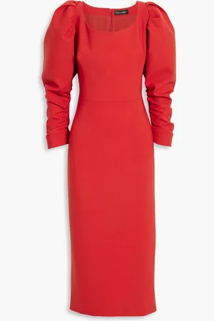 Oscar de la Renta Ruched wool-blend midi dress - - US 4