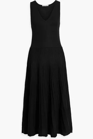 AUTUMN CASHMERE Pleated cotton midi dress - - L