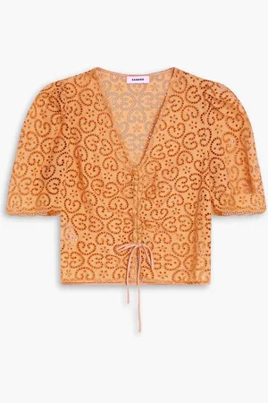Sandro Broderie anglaise top - - 1