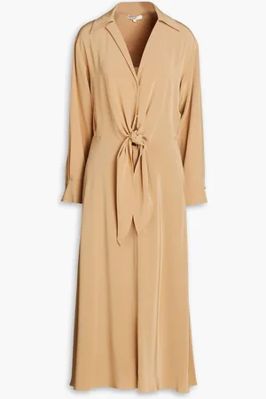 Vince Knotted cady midi dress - Neutral - XS