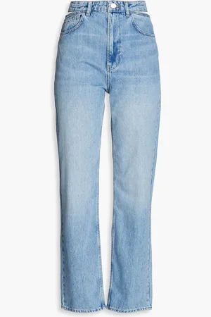 Frame Le High cutout high-rise straight-leg jeans - Blue - 33