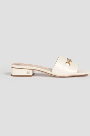 Sam Edelman Embellished leather mules - White - EU 35