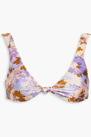 ZIMMERMANN Knotted printed bikini top - - 0