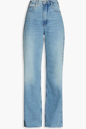 Frame Le High N Tight faded high-rise wide-leg jeans - Blue - 25