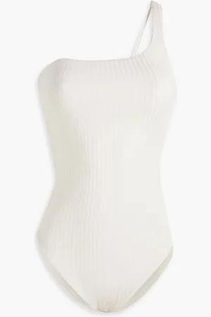 ONIA Wren one-shoulder ribbed swimsuit - White - XS