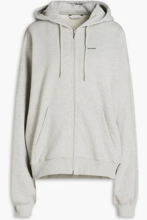Holzweiler Fortune cotton-blend fleece zip-up hoodie - Gray - XXS