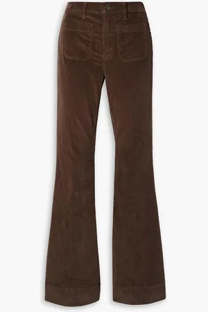 VERONICA BEARD Sheridan cotton-blend corduroy flared pants - Brown - 29