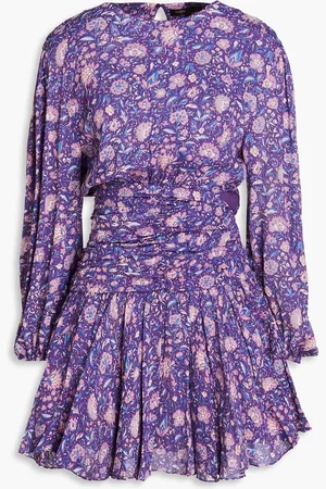 Maje Cutout floral-print crepe de chine mini dress - - FR 42