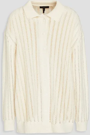 RAG&BONE Adrienne open-knit cotton-blend cardigan - White - M