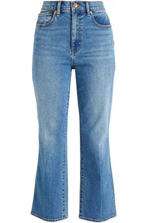Tory Burch Cropped high-rise straight-leg jeans - Blue - 29