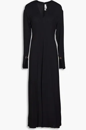 Victoria Beckham Pleated crepe midi dress - - UK 6