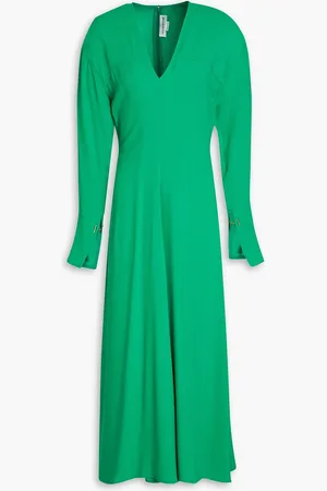 Victoria Beckham Crepe midi dress - Green - UK 8