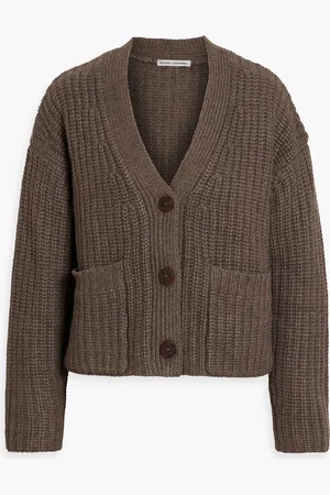 AUTUMN CASHMERE Ribbed-knit cardigan - Neutral - M