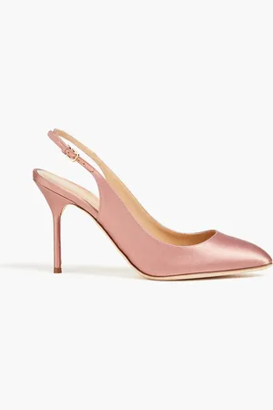 Sergio Rossi Satin slingback pumps - Pink - EU 36