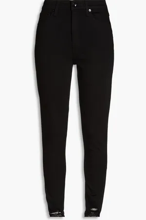 RAG&BONE Distressed high-rise skinny jeans - - 29