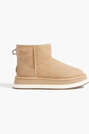 Australia Luxe Collective Heritage X Short shearling-lined suede platform ankle boots - Neutral - US 10