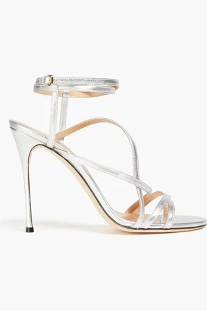 Sergio Rossi Metallic leather sandals - Metallic - EU 35