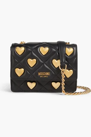 Moschino Quilted embellished leather cross-body bag - - OneSize