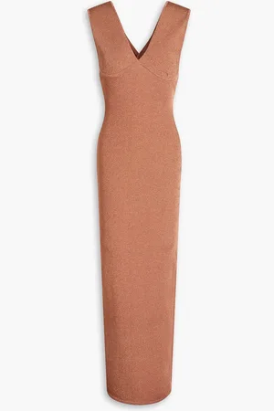 Merino Wool Silk Cuff Maxi Knit Dress