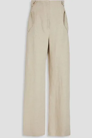 Alberta Ferretti Linen wide-leg pants - White - IT 44