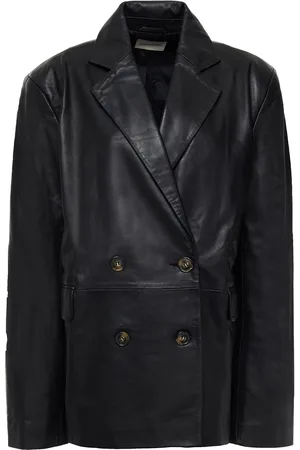 Loulou Studio Davao double-breasted leather blazer - - L